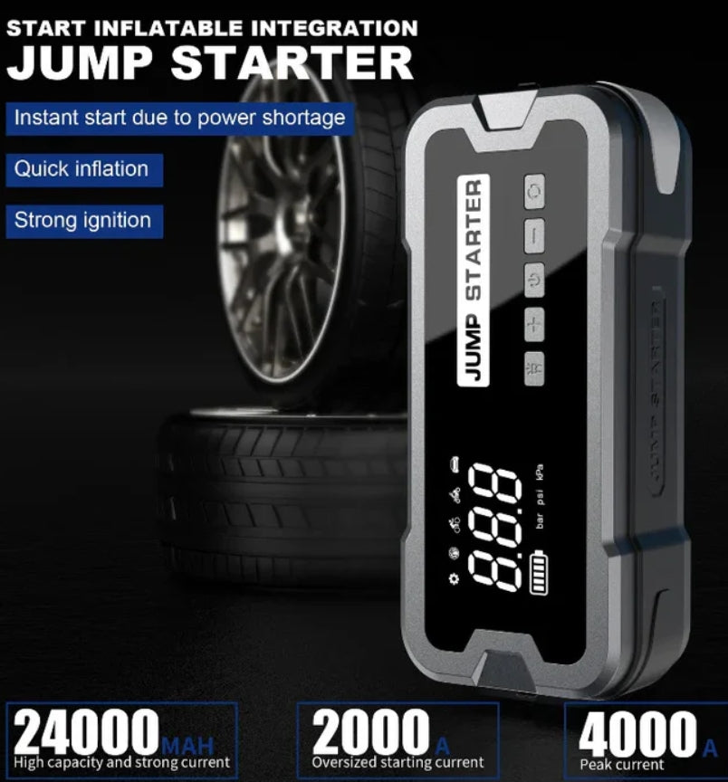 4 in 1 Portable Jump Starter with Air Pump Pro