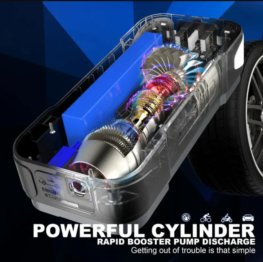 4 in 1 Portable Jump Starter with Air Pump Pro