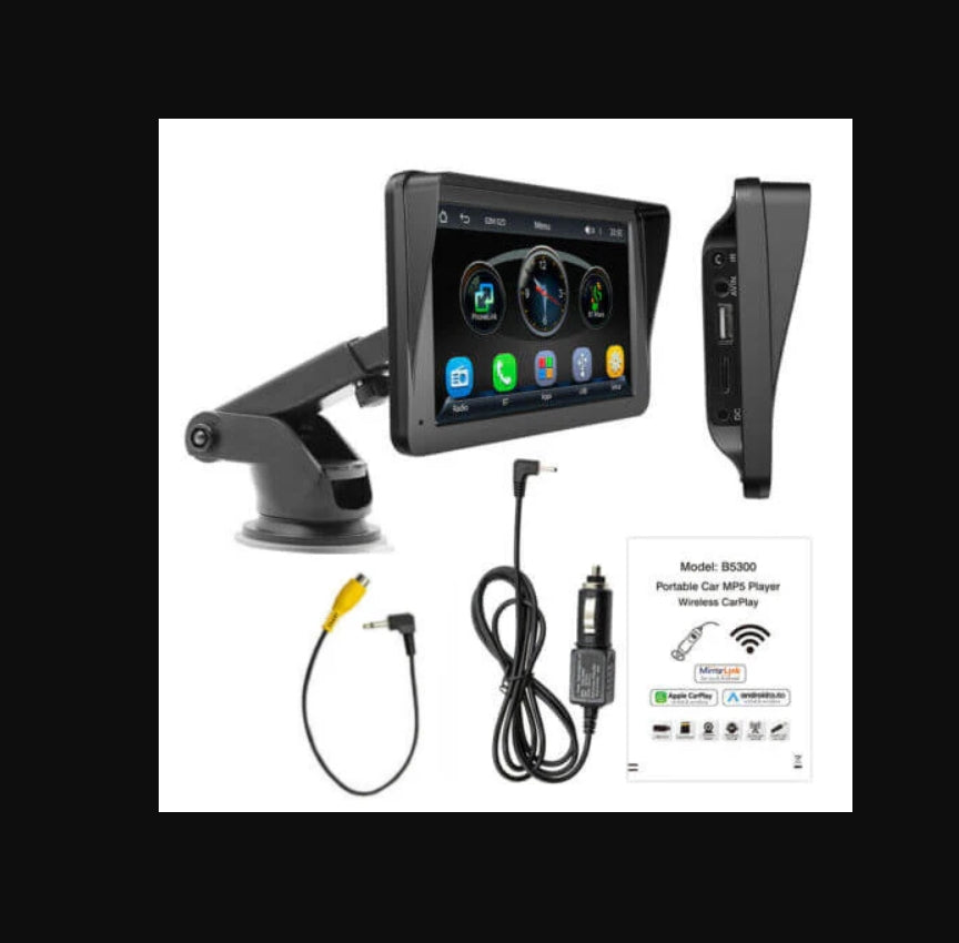 7" Touchscreen Car Display with Free Rear View Camera(2024 Edition)