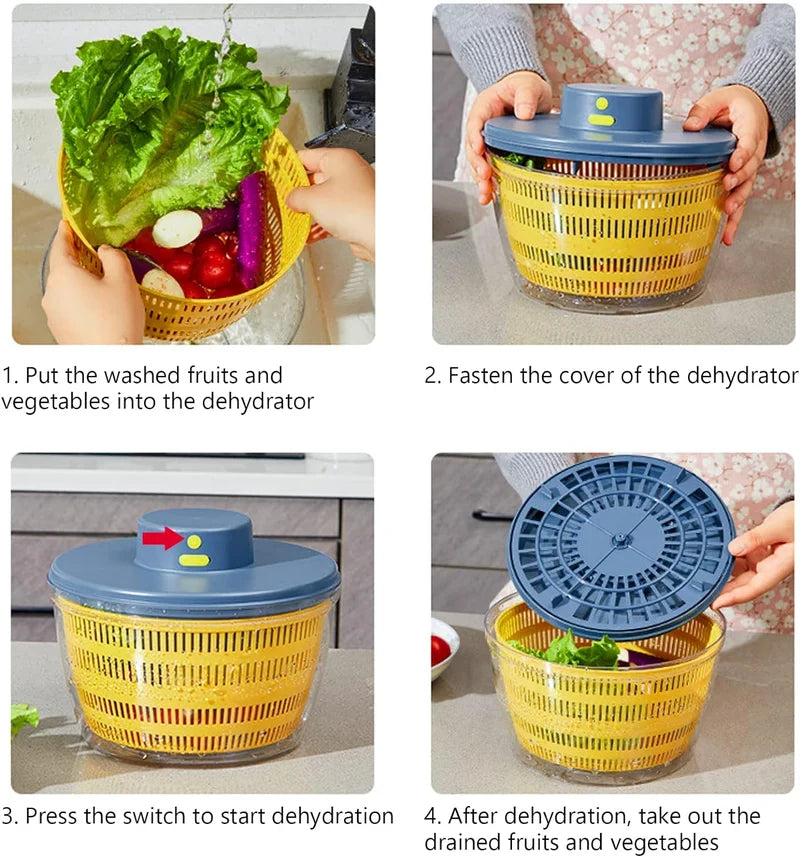 Electric Salad Vegetables Washer Dryer