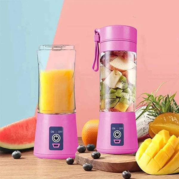 PORTABLE ELECTRIC USB JUICE MAKER BOTTLE | BLENDER GRINDER MIXER | RECHARGEABLE BOTTLE WITH 6 BLADES