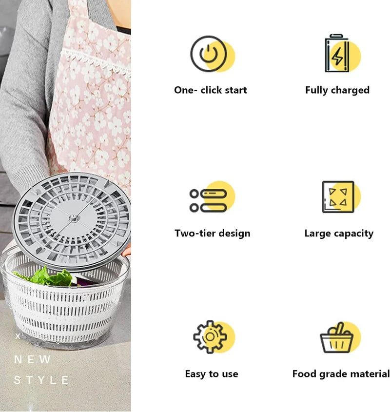 Electric Salad Vegetables Washer Dryer