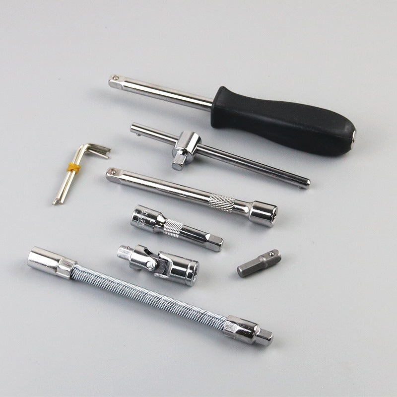 2024 Hand Tools Set Adjustable Long Handle Ratchet Wrench 46pcs Car Repair Tool Kit