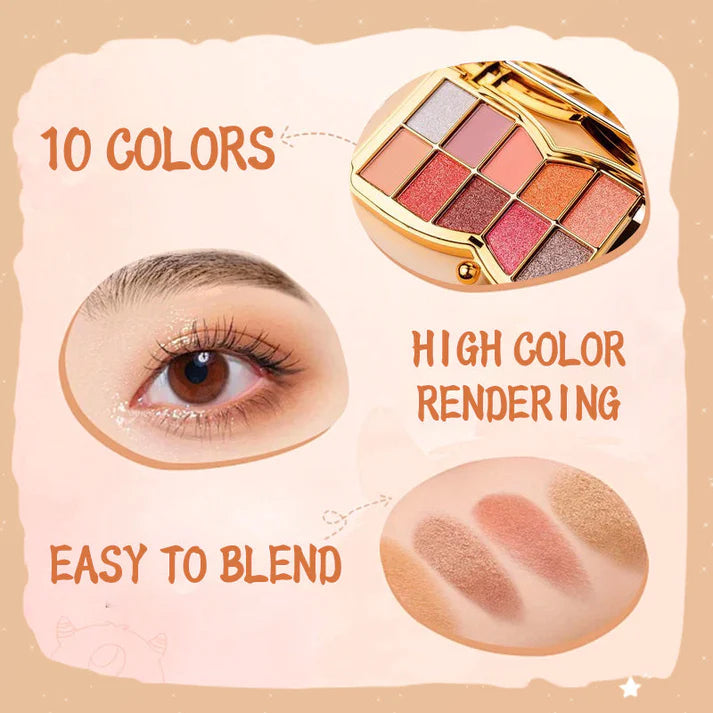 10 Color Glitter Eyeshadow Palette 🌺Buy more save more.