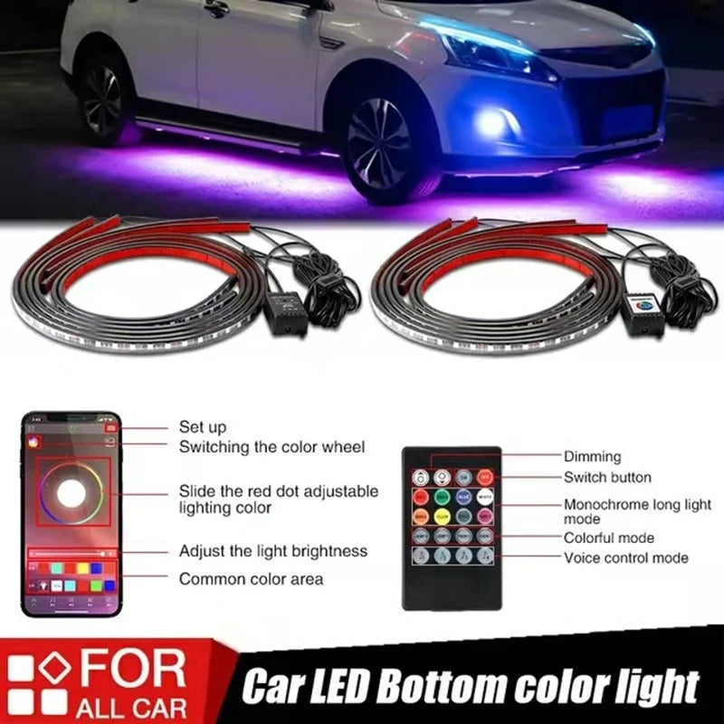 đ„49% OFFđ„ 2023 Car Chassis Flexible RGB Waterproof LED Strip Lights (4PCS)