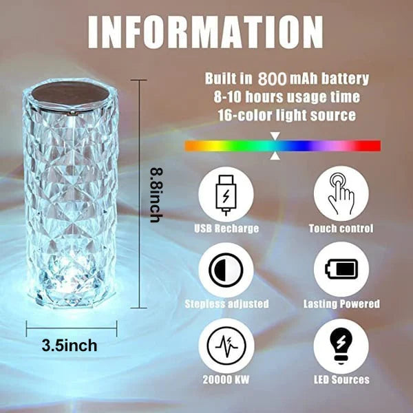 🌈 Touching Control Rose Lamp Speaker✨