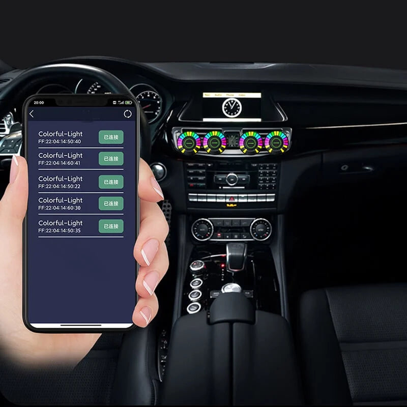 🔥Bluetooth Car RGB Ambient Light USB Vehicle Rhythm Fragrance Lamp Strip Air Freshener🔥
