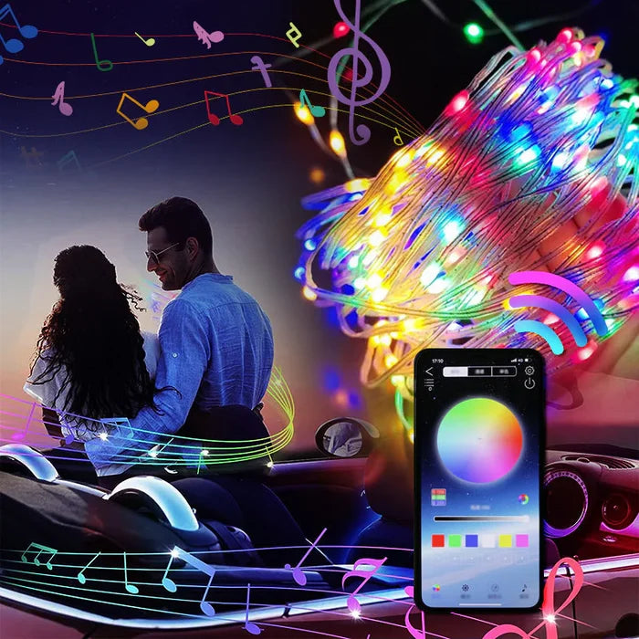 💡🌈Colorful Remote Control Lights😎Dance along with it and celebrate Christmas togethe