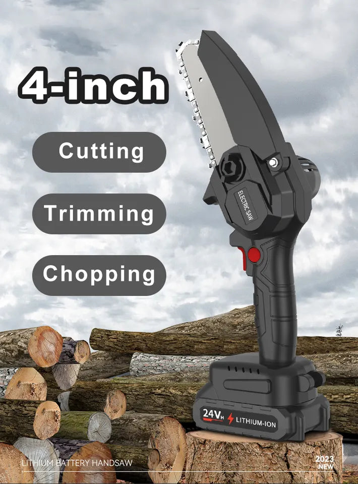 Rechargeable chain saw the battery sharpener wood cutting mini chain saw