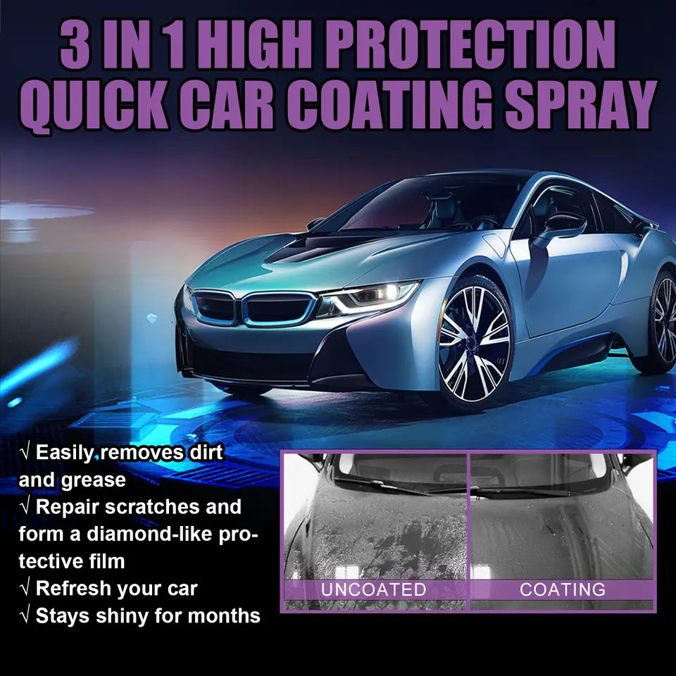 100ML 3 In 1 Car Nano Ceramic Coating Polishing Spraying Wax Forpolish car Wash Fortify Quick Coat Polish & Sealer
