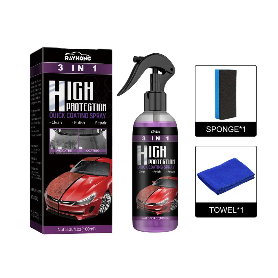 100ML 3 In 1 Car Nano Ceramic Coating Polishing Spraying Wax Forpolish car Wash Fortify Quick Coat Polish & Sealer