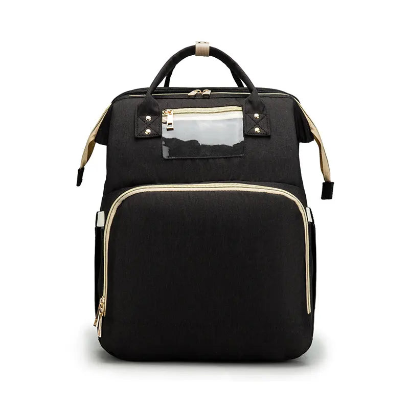 3 in 1 luxury foldable multifunction mommy diaper wet bag backpack bed with changing pad waterproof baby travel hanging bed bag