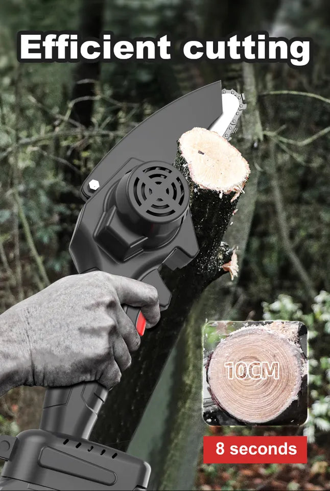 Rechargeable chain saw the battery sharpener wood cutting mini chain saw