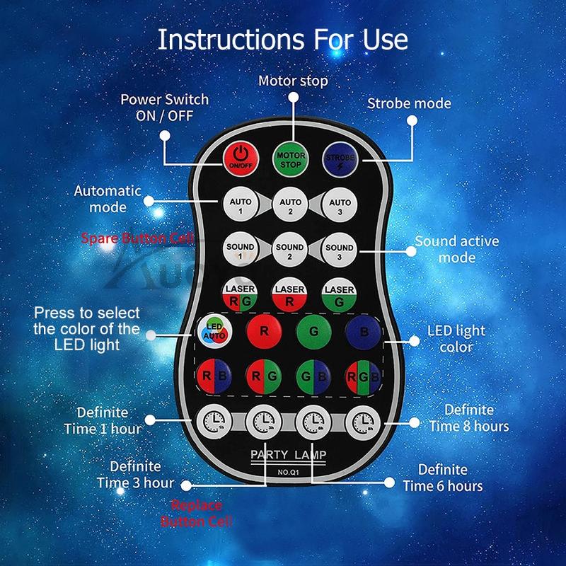 Famiy Flower 60 Pattern Laser Projector Stage Light LED RGB Party