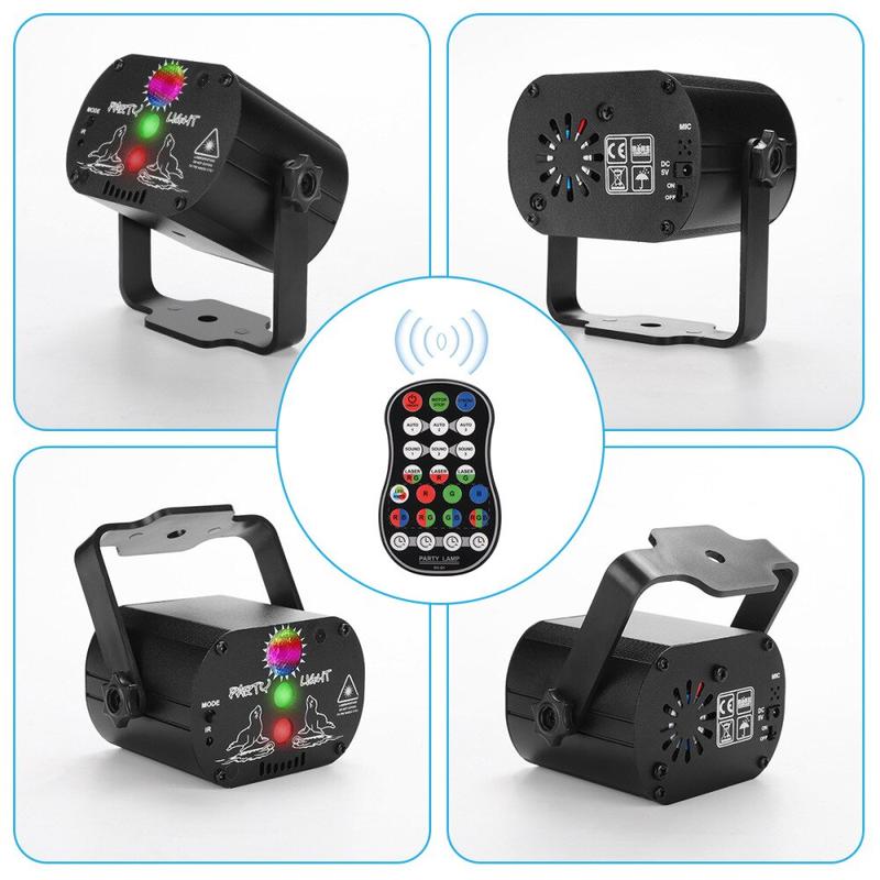Famiy Flower 60 Pattern Laser Projector Stage Light LED RGB Party