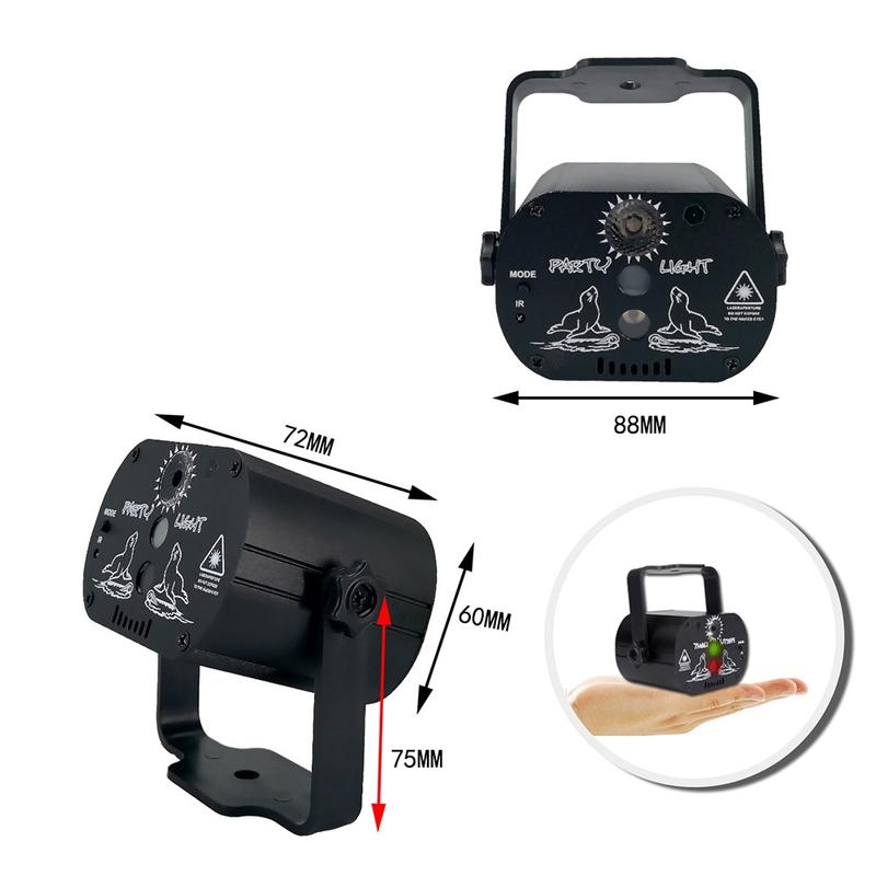 Famiy Flower 60 Pattern Laser Projector Stage Light LED RGB Party