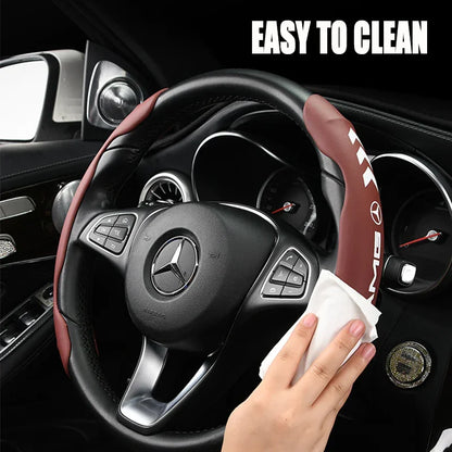 Car Nappa Leather Steering Wheel Cover