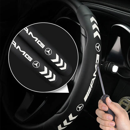 Car Nappa Leather Steering Wheel Cover