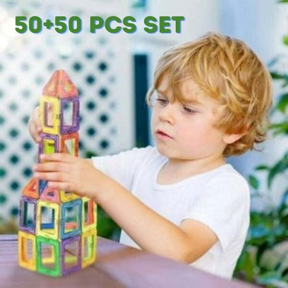 3D magnetic building blocks