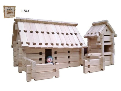 LOGO-BURG wooden toy kit, wooden building blocks, wooden building blocks