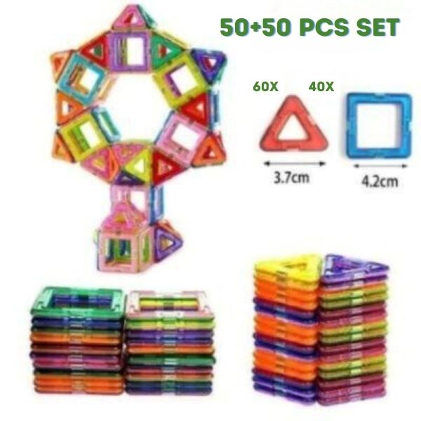 3D magnetic building blocks