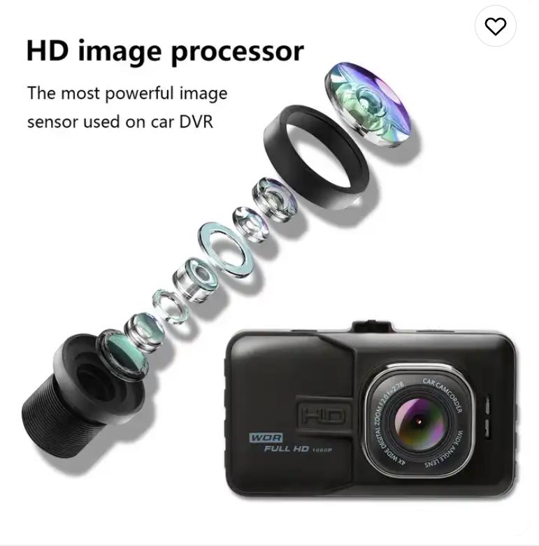 Full HD 1080P dual lens car Driving video recorder vehicle Dual Dash Cam Car DVR Rear View Reverse Camera Car dual cameras