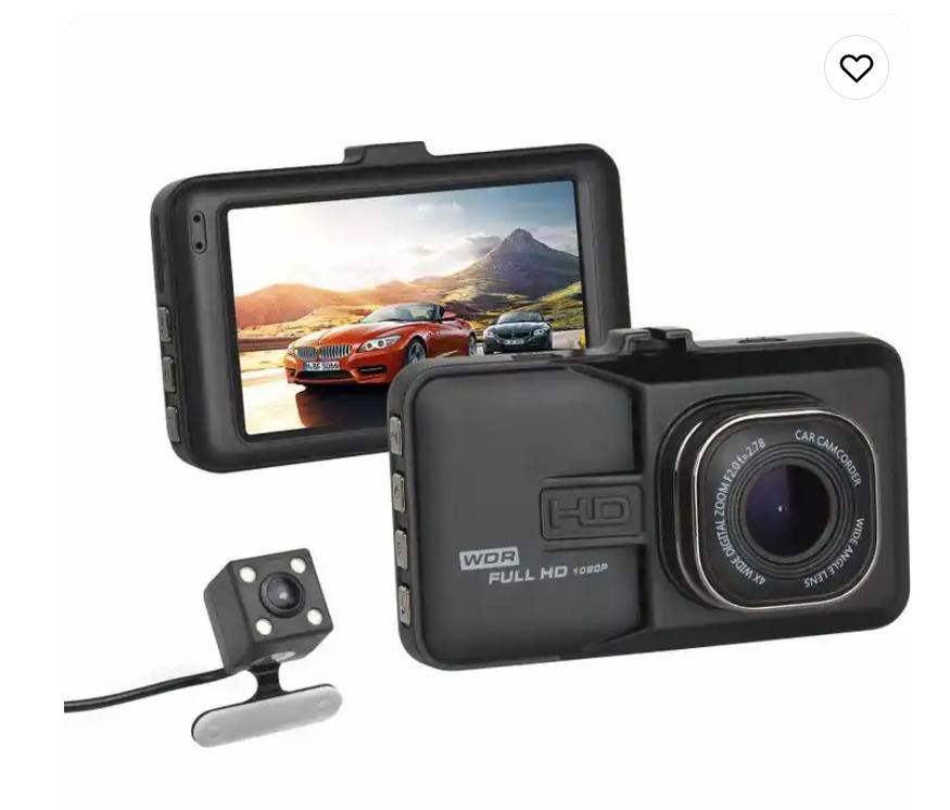 Full HD 1080P dual lens car Driving video recorder vehicle Dual Dash Cam Car DVR Rear View Reverse Camera Car dual cameras