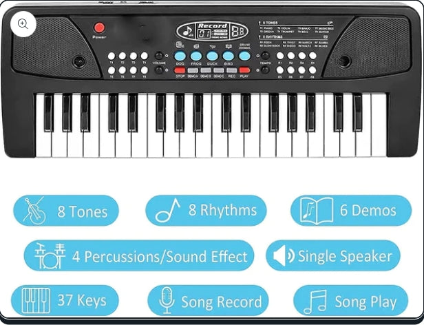 Kids Electronic Piano with Microphone