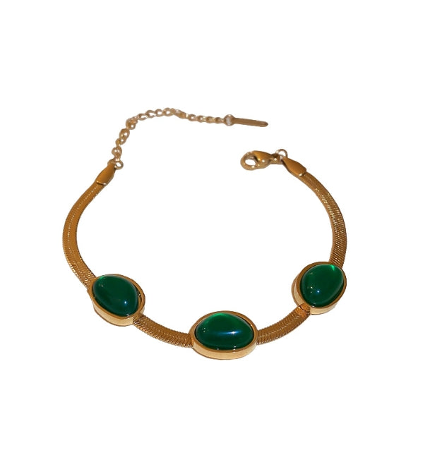 Emerald necklace bracelet