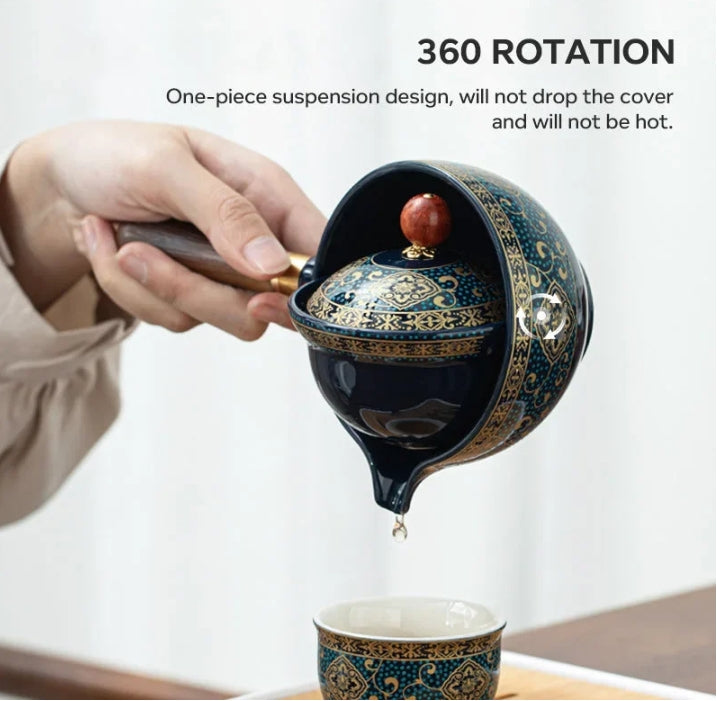 ??360¡ã Rotating Ceramic Teapot