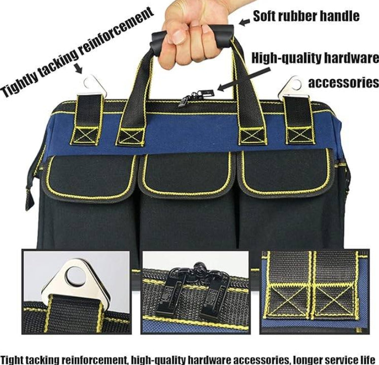 Double Waterproof Fabric Large Tool Bag with Soft Padded