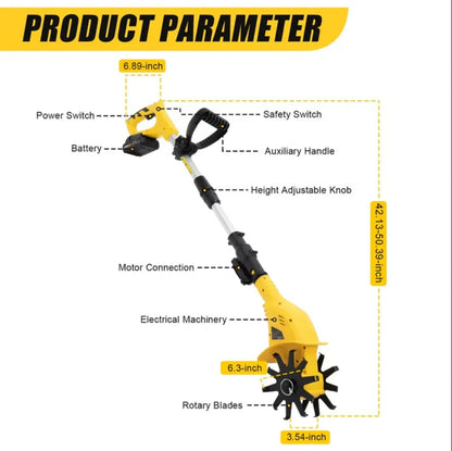 Cordless Tiller Electric Cultivator