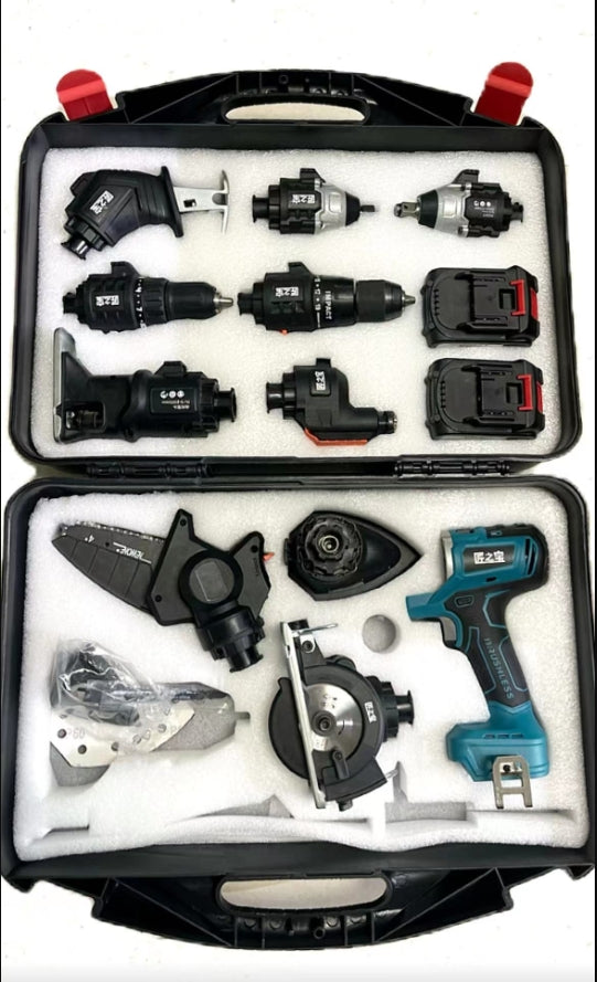 KIT7-10IN1 Cordless Tools Drill Commbo Kit 10-Tool