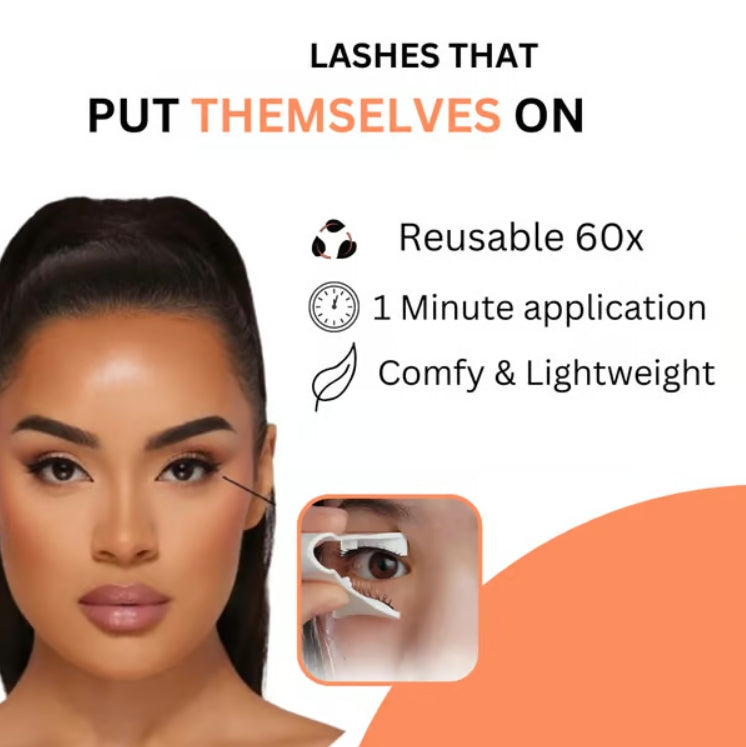 Upgraded reusable waterproof artificial eyelashes