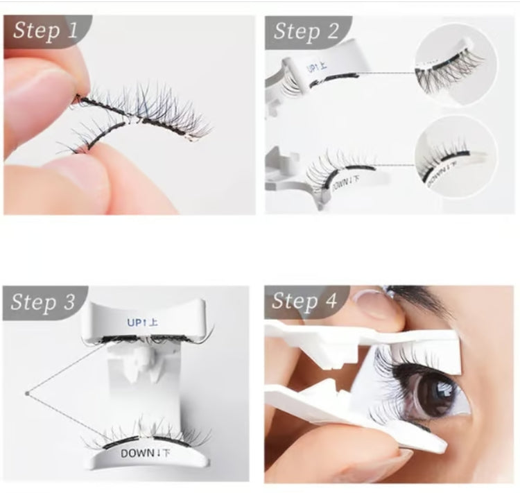 Upgraded reusable waterproof artificial eyelashes