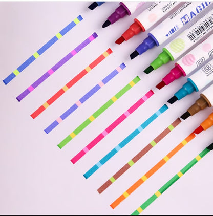 Double-ended color-changing handwriting pen