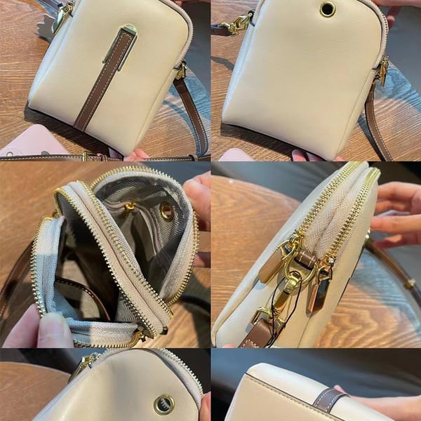 ?? Upgrade your style with our new cell phone case in Lychee Grain Leather! ??Lightweight mini crossbody bag for shoulder with space for phone