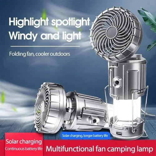 MJAA?-Portable LED Camping Lantern With Fan