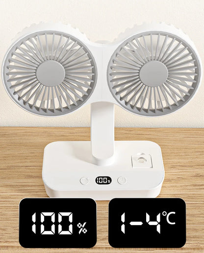 Upgraded Dual Head USB Fan