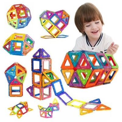 3D magnetic building blocks