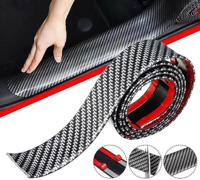 Molding tape to protect the car body, thresholds, trunk Carbon 11842 7 cm 2 m