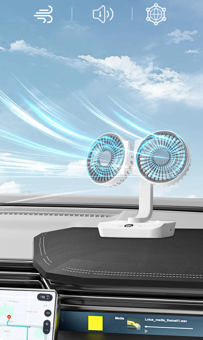 Upgraded Dual Head USB Fan