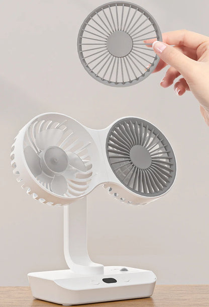 Upgraded Dual Head USB Fan