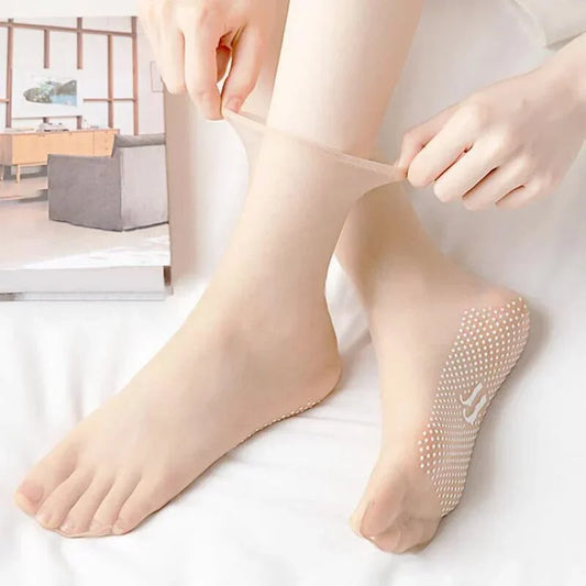 Invisible, Slip-resistant Crystal Silk Socks