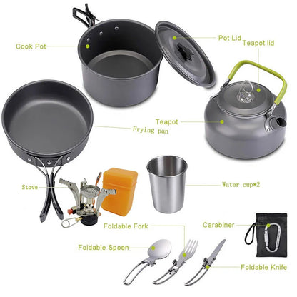 🔥 Camping kitchen and cutlery set