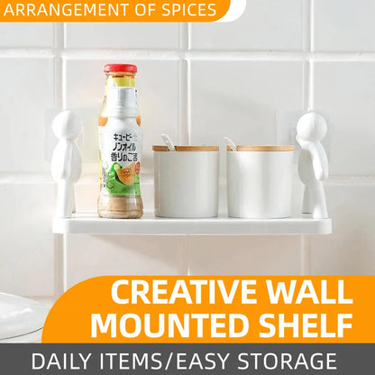 Floating shelf - wall mounted non perforated humanoid storage shelf🔥🔥