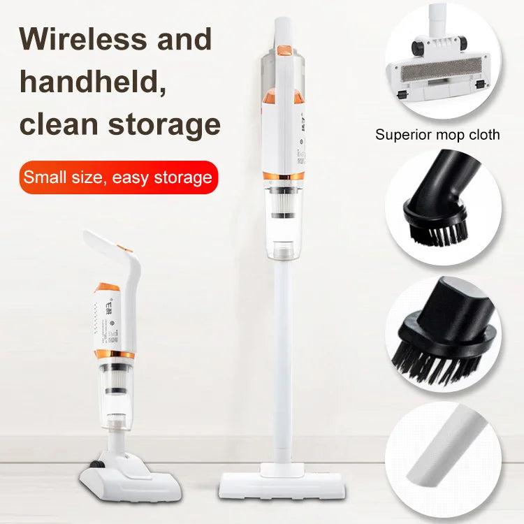 Wireless strong endurance, multifunctional large suction, a variety of suction head can be replaced, can be used in the home car. Say goodbye to dirt and dust with the Home Handheld Cordless Vacuum Cleaner!