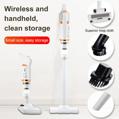 Wireless strong endurance, multifunctional large suction, a variety of suction head can be replaced, can be used in the home car. Say goodbye to dirt and dust with the Home Handheld Cordless Vacuum Cleaner!