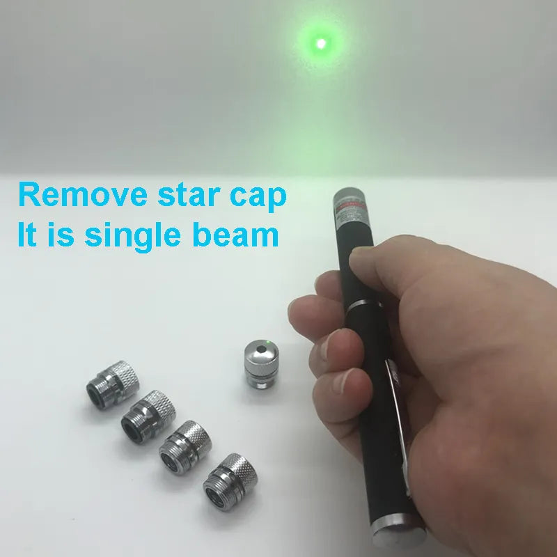 With five-star green laser pointer