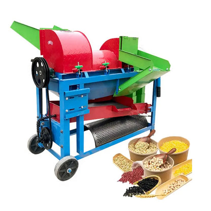 Corn, soybeans, barley, wheat, threshing machine